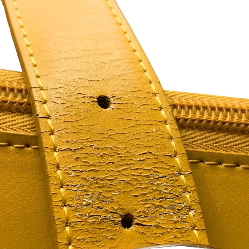 JACK GEORGES Milano Madison‎ Avenue Mustard Leather Large Business Tote